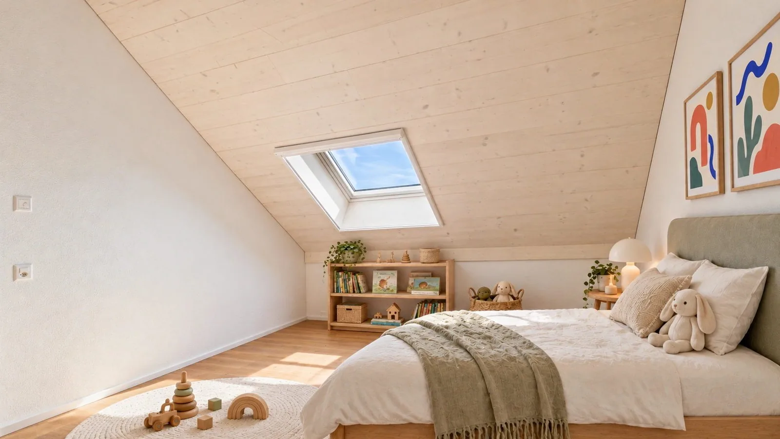 Une chambre d'enfant à imaginer, projection d'aménagement virtuel